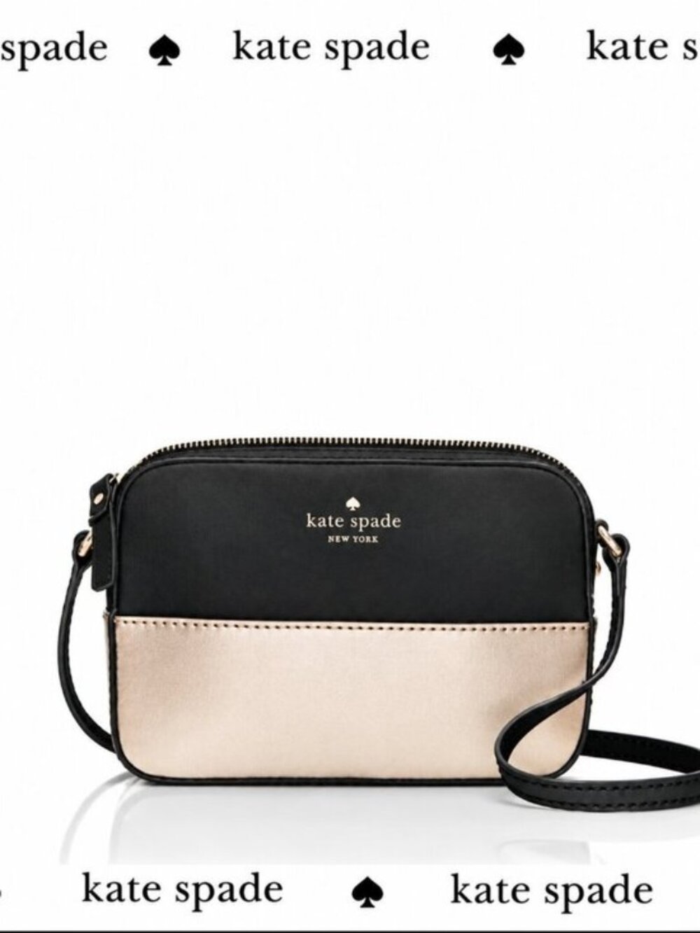 Kate Spade Clover Ivy Street Black Leather Crossbody Bag